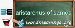 WordMeaning blackboard for aristarchus of samos